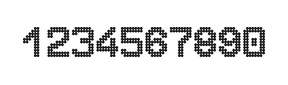 8×11数字点阵字体 ddN811AA1821