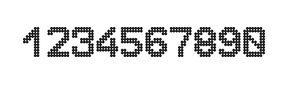 8×11数字点阵字体 ddN811AA1823