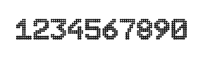 8×11数字点阵字体 ddN811AA1824