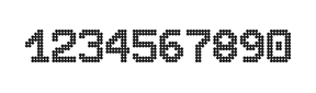 8×11数字点阵字体 ddN811AA1825