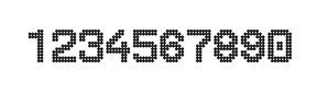 8×11数字点阵字体 ddN811AA1831