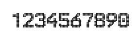 8×11数字点阵字体 ddN811AA1833