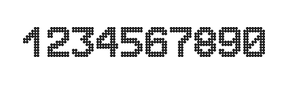 8×11数字点阵字体 ddN811AA1834