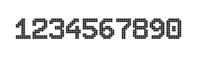 8×11数字点阵字体 ddN811AA1835