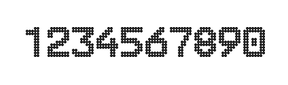 8×11数字点阵字体 ddN811AA1837