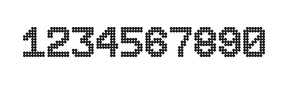 8×11数字点阵字体 ddN811AA1839