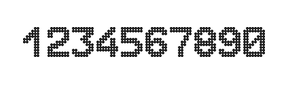8×11数字点阵字体 ddN811AA1842