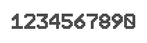 8×11数字点阵字体 ddN811AA1843