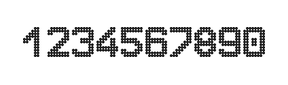8×11数字点阵字体 ddN811AA1851