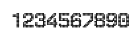 8×11数字点阵字体 ddN811AA1852