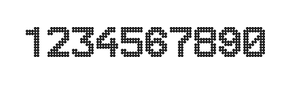 8×11数字点阵字体 ddN811AA1856