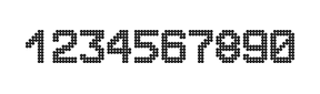 8×11数字点阵字体 ddN811AA1859