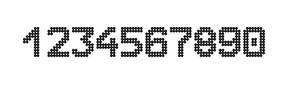 8×11数字点阵字体 ddN811AA1861
