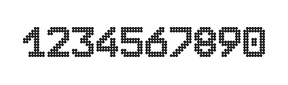 8×11数字点阵字体 ddN811AA1866