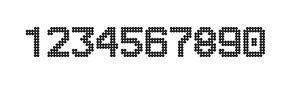 8×11数字点阵字体 ddN811AA1871