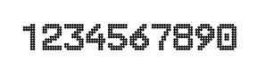 8×11数字点阵字体 ddN811AA1875
