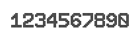 8×11数字点阵字体 ddN811AA1886