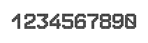 8×11数字点阵字体 ddN811AA1894
