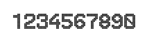 8×11数字点阵字体 ddN811AA1895
