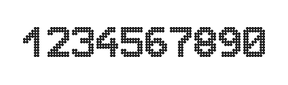 8×11数字点阵字体 ddN811AA1899