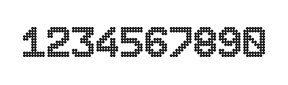8×11数字点阵字体 ddN811AA1911