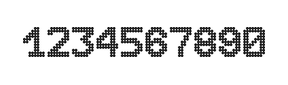 8×11数字点阵字体 ddN811AA1914