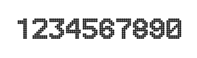 8×11数字点阵字体 ddN811AA1915