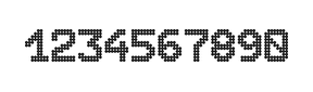 8×11数字点阵字体 ddN811AA1919