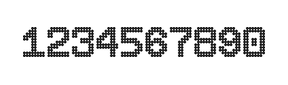 8×11数字点阵字体 ddN811AA1920