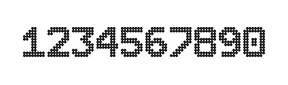 8×11数字点阵字体 ddN811AA1924