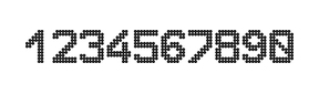 8×11数字点阵字体 ddN811AA1927