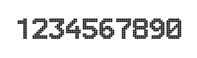 8×11数字点阵字体 ddN811AA1930