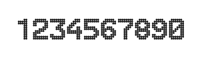 8×11数字点阵字体 ddN811AA1932