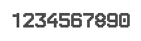 8×11数字点阵字体 ddN811AA1938