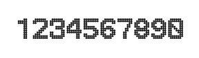 8×11数字点阵字体 ddN811AA1940