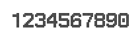 8×11数字点阵字体 ddN811AA1947