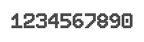 8×11数字点阵字体 ddN811AA1948