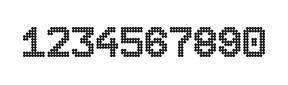 8×11数字点阵字体 ddN811AA1955