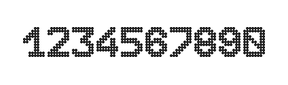 8×11数字点阵字体 ddN811AA1962