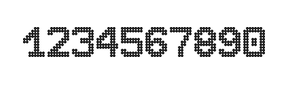8×11数字点阵字体 ddN811AA1965