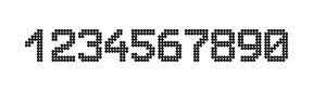 8×11数字点阵字体 ddN811AA1968