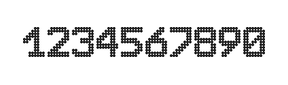 8×11数字点阵字体 ddN811AA1971