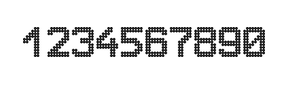 8×11数字点阵字体 ddN811AA1972