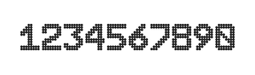 8×11数字点阵字体 ddN811AA1979