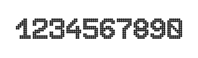 8×11数字点阵字体 ddN811AA1981