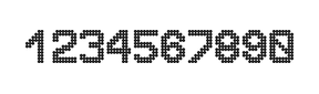 8×11数字点阵字体 ddN811AA1983