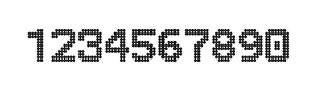 8×11数字点阵字体 ddN811AA1984