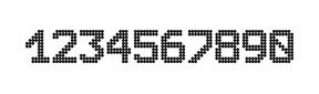 8×11数字点阵字体 ddN811AA1989