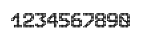 8×11数字点阵字体 ddN811AA1990