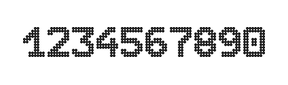 8×11数字点阵字体 ddN811AA1996